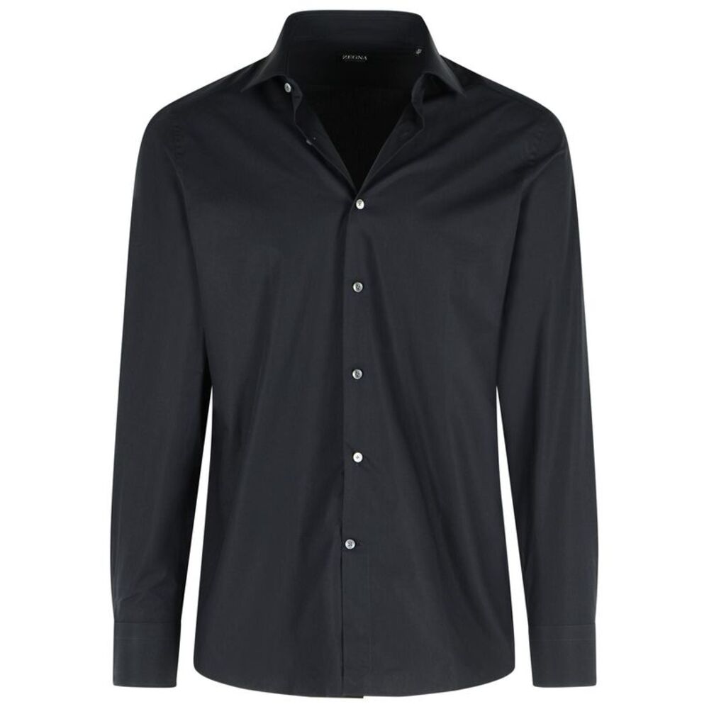 Zegna 'Trofeo' Dark Blue Cotton Shirt Men